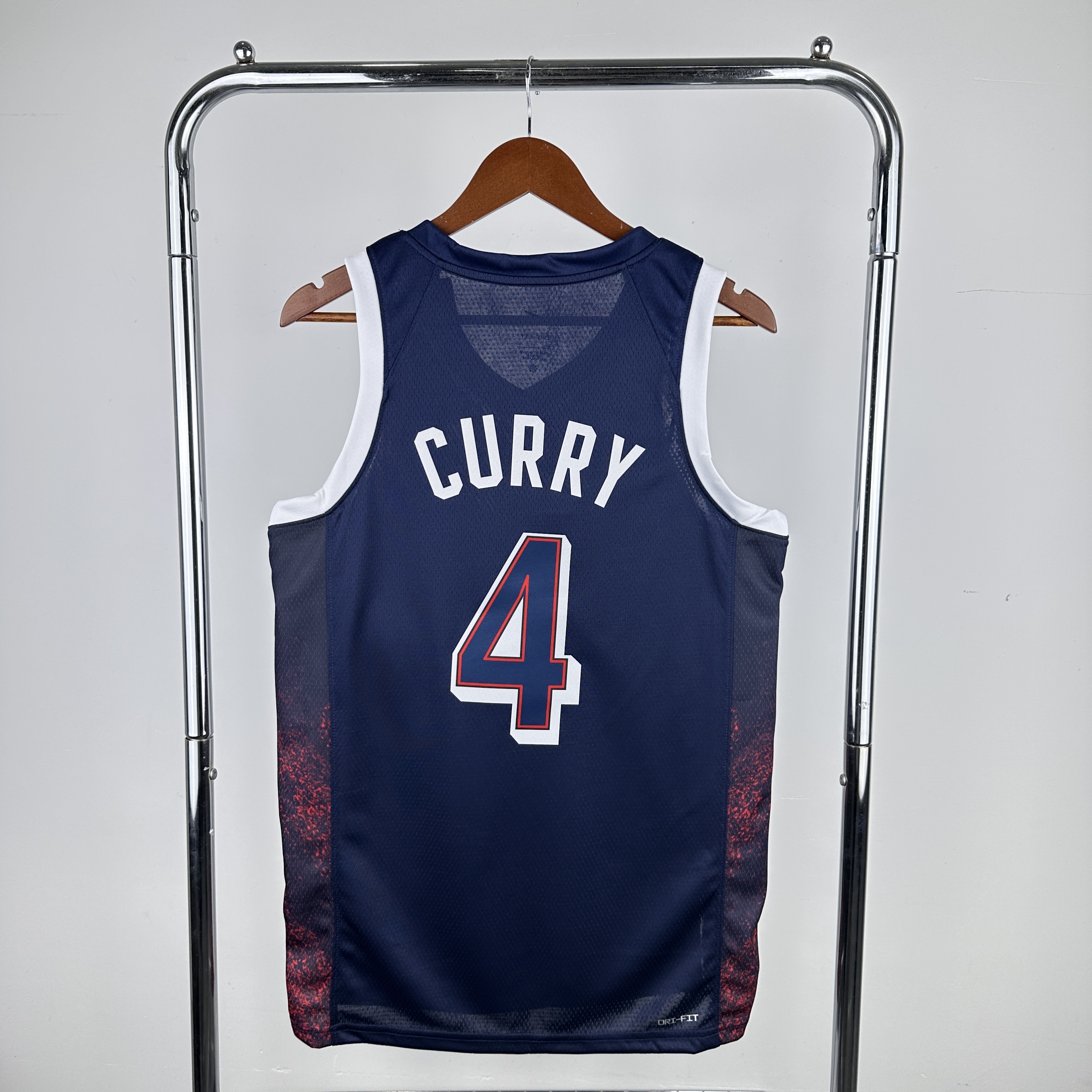 2024 Olympic USA #4 Curry Blue Nike NBA Jersey->->